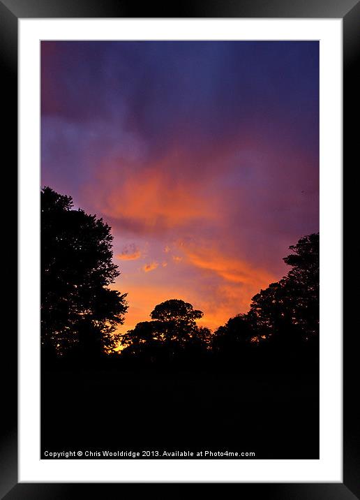Sunset - Kearsney Framed Mounted Print by Chris Wooldridge