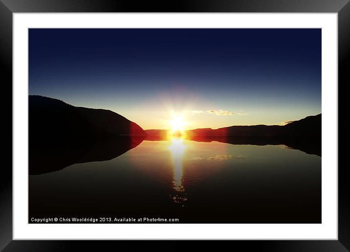 Glorious Norwegian Sunset Framed Mounted Print by Chris Wooldridge