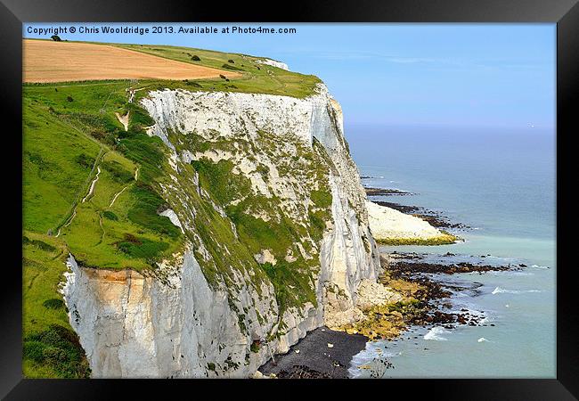 White Cliffes Framed Print by Chris Wooldridge