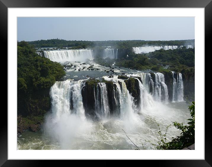 Iguassa Falls, Brazil Framed Mounted Print by Andy Gilfillan