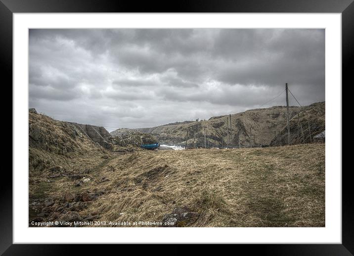 Cove Bay Framed Mounted Print by Vicky Mitchell