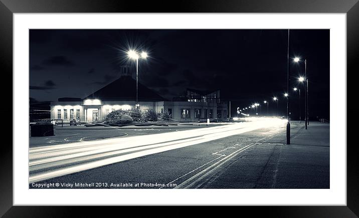 Beach Ballroom at Night Framed Mounted Print by Vicky Mitchell