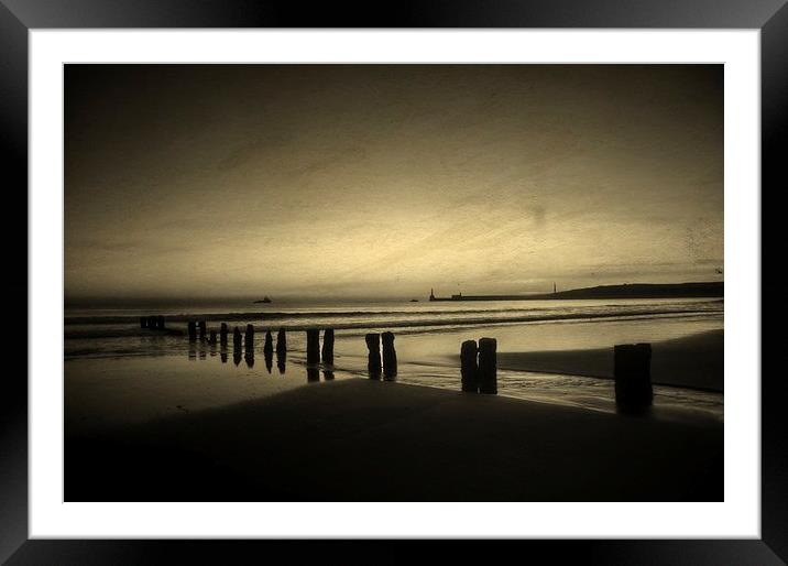 The Beach Framed Mounted Print by Vicky Mitchell