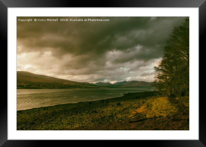 Loch Eil Framed Mounted Print by Vicky Mitchell