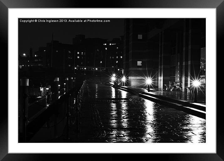 The Wet Walkway Framed Mounted Print by Chris Ingleson
