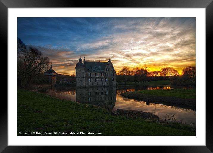 Moated Castle Bodelschwing Framed Mounted Print by Brian O'Dwyer