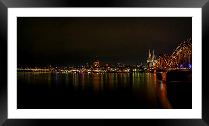 Cologne Dom and Rhine Framed Mounted Print by Brian O'Dwyer