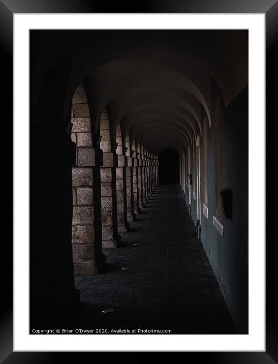Dark arches of collins barracks, dublin Framed Mounted Print by Brian O'Dwyer