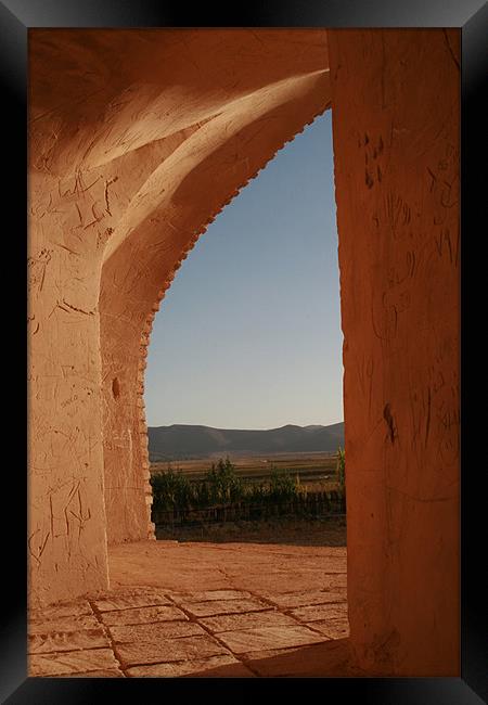 An ancient window toward nature Framed Print by sadaf Ganjavi