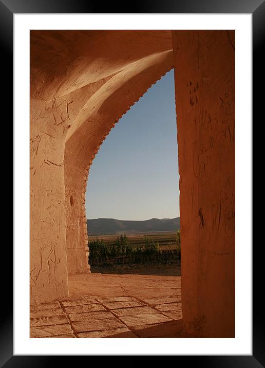 An ancient window toward nature Framed Mounted Print by sadaf Ganjavi
