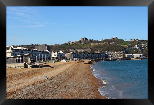 Dover seafront and castle Framed Print by Colin Habbershaw