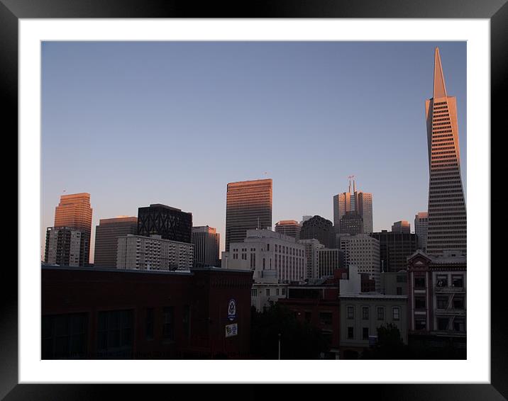 Sunset on the Trans America Pyramid Framed Mounted Print by Victoria  Callaghan