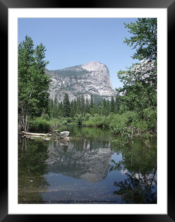 Reflection on  Mirror Lake Yosemite Framed Mounted Print by Victoria  Callaghan