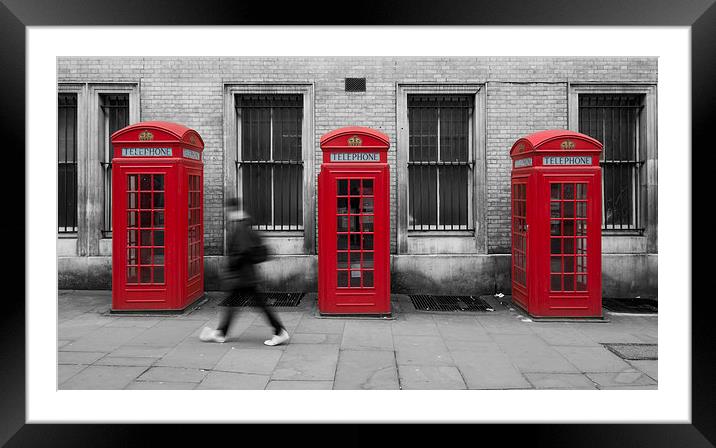 Three in a row Framed Mounted Print by Paul Simpson
