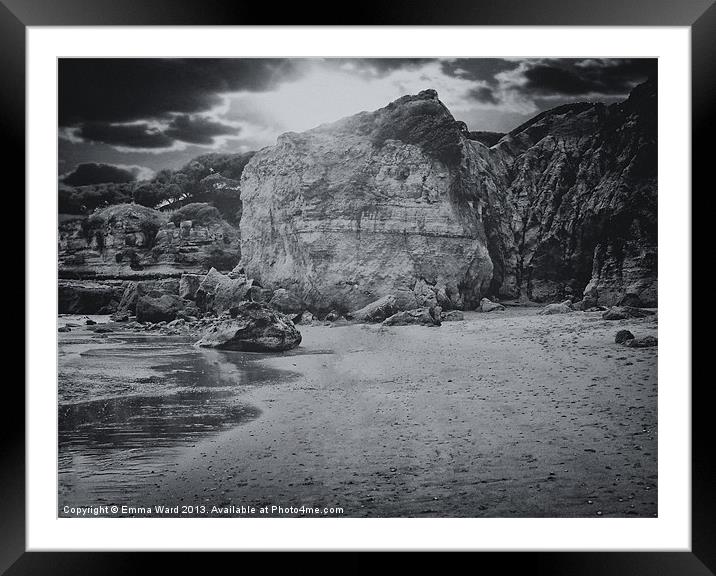 Cliffs in Vilamora 1 Framed Mounted Print by Emma Ward