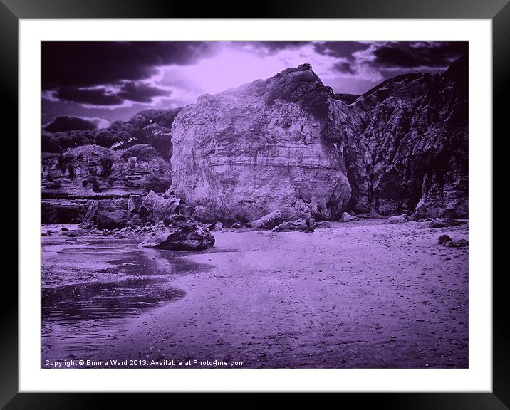 Cliffs in Vilamora 2 Framed Mounted Print by Emma Ward