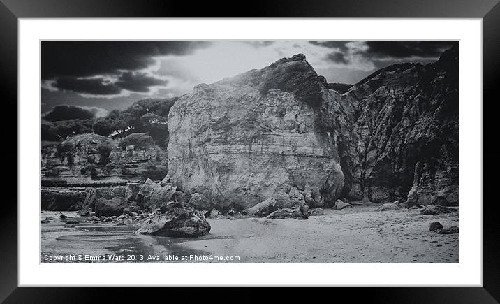 Cliffs in Vilamora 3 Framed Mounted Print by Emma Ward