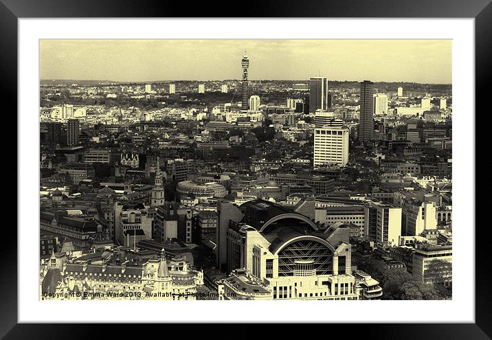 View of London Framed Mounted Print by Emma Ward