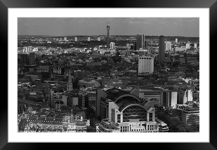 view of london 2 Framed Mounted Print by Emma Ward