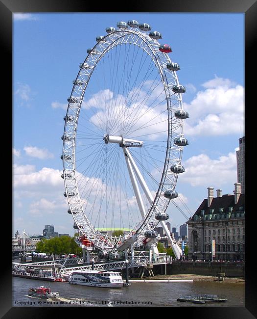 london eye 2 Framed Print by Emma Ward