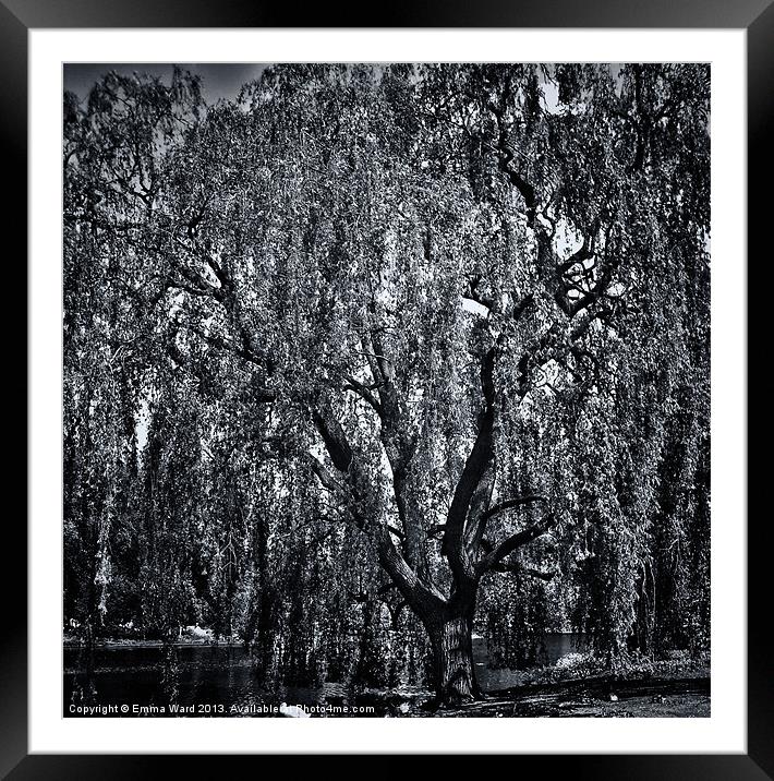 weeping willow tree 2 Framed Mounted Print by Emma Ward