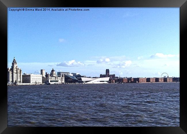   liverpool skyline collection Framed Print by Emma Ward