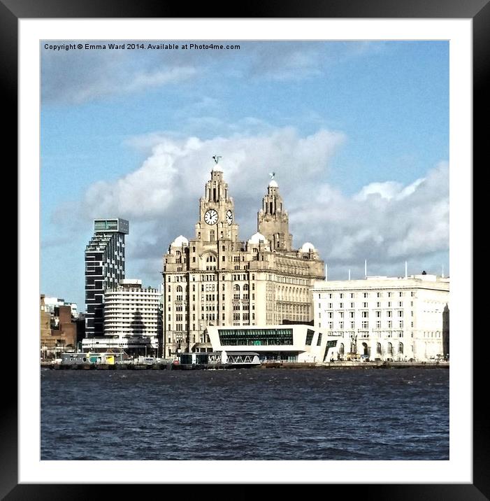  liverpool skyline collection Framed Mounted Print by Emma Ward