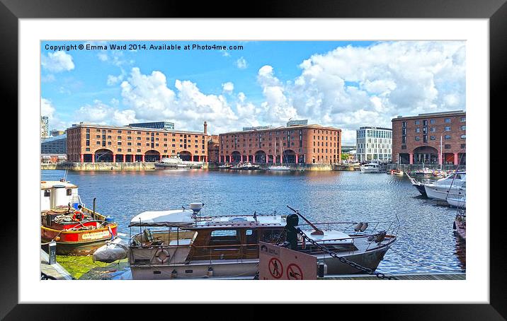   liverpool skyline collection Framed Mounted Print by Emma Ward