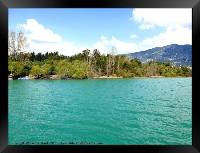 Green canyon lake Turkey Framed Print by Emma Ward