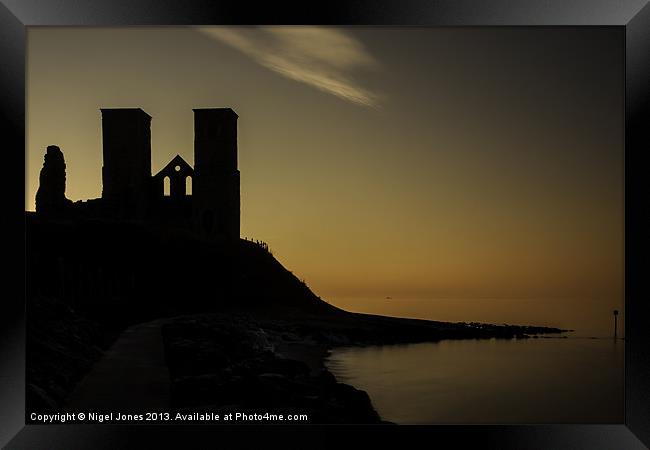 Reculver Sunset Framed Print by Nigel Jones