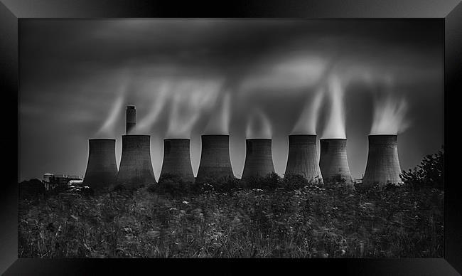 Power Station in Black and White Framed Print by Nigel Jones