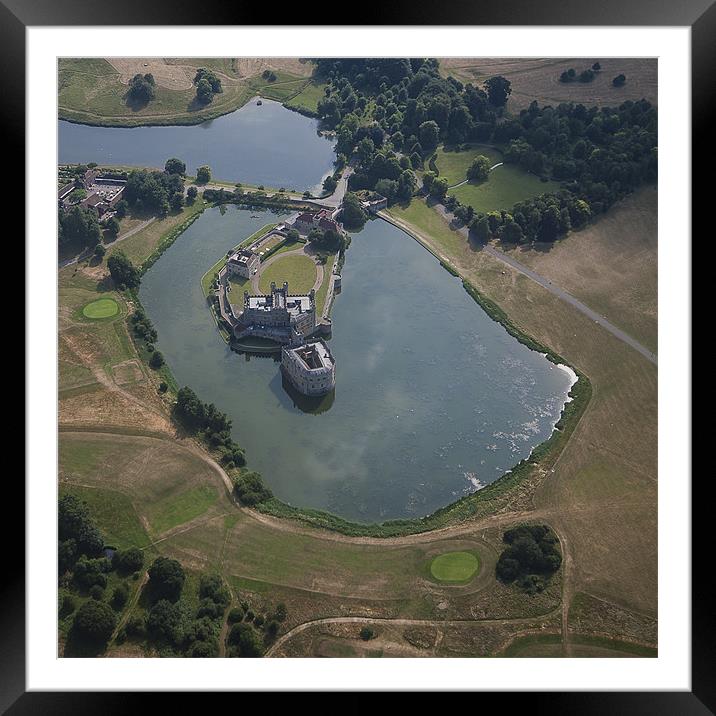 Leeds Castle From The Air Framed Mounted Print by Nigel Jones