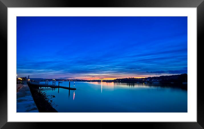 River Medway Blue Hour Framed Mounted Print by Nigel Jones