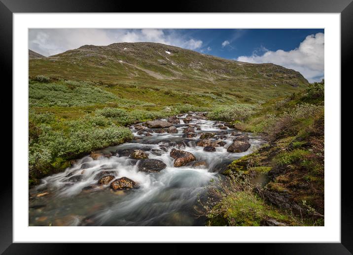 Snow Road River Framed Mounted Print by Nigel Jones