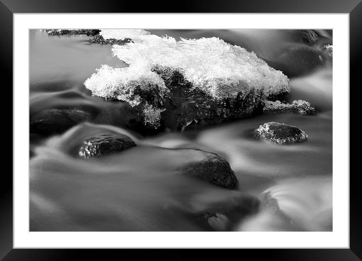 Melt Water River Framed Mounted Print by Nigel Atkinson