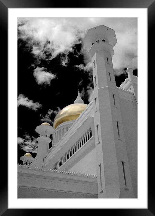 JameAsr Hassanil Bolkiah Mosque Framed Mounted Print by Michael Thompson