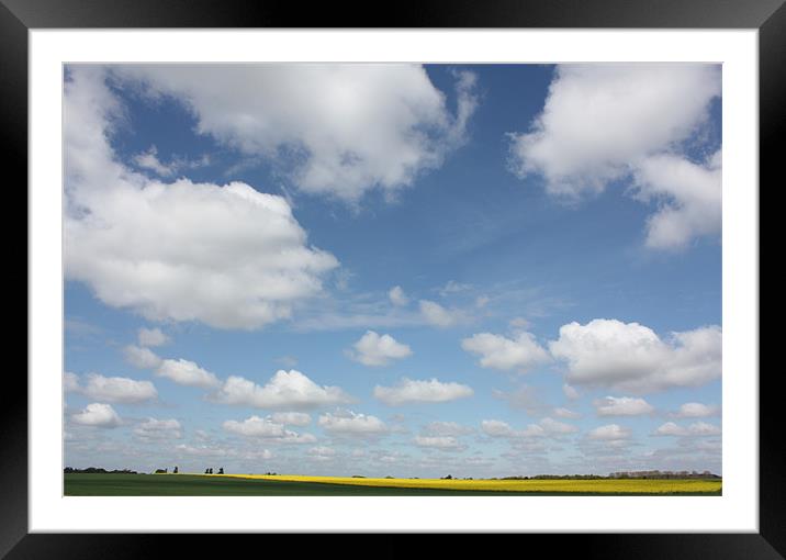 Cloudy Norfolk Skyline Framed Mounted Print by Louise Wilson