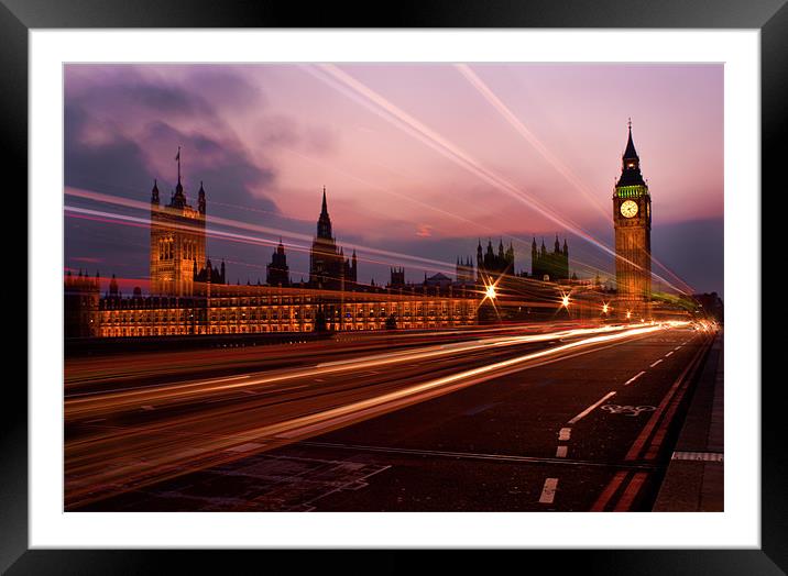 Westminster Sunset Framed Mounted Print by Stuart Gennery