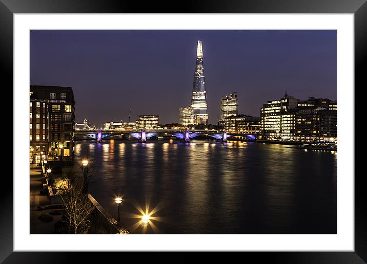 View from a Bridge Framed Mounted Print by Stuart Gennery