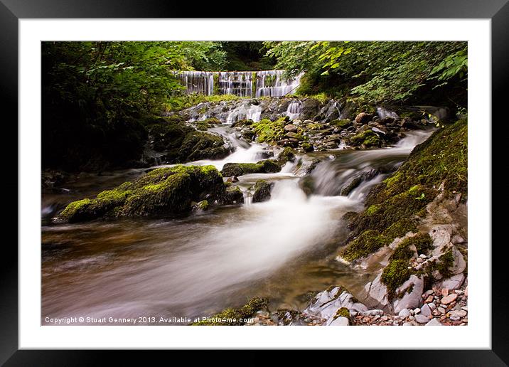 Stockghyll Force Framed Mounted Print by Stuart Gennery