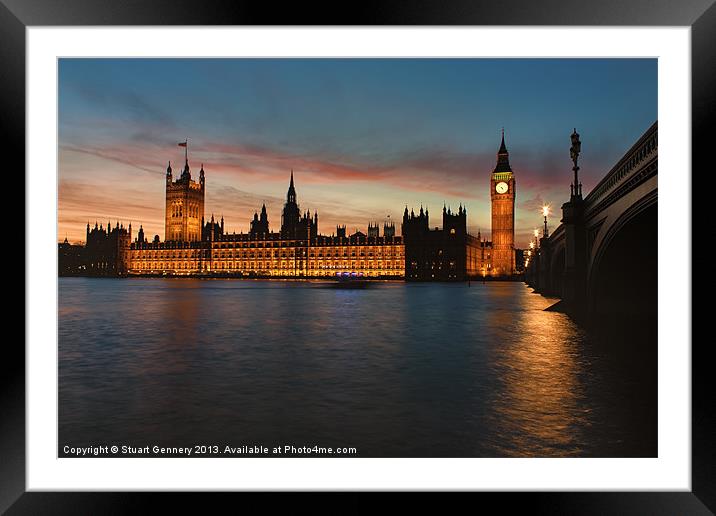Parliament Framed Mounted Print by Stuart Gennery