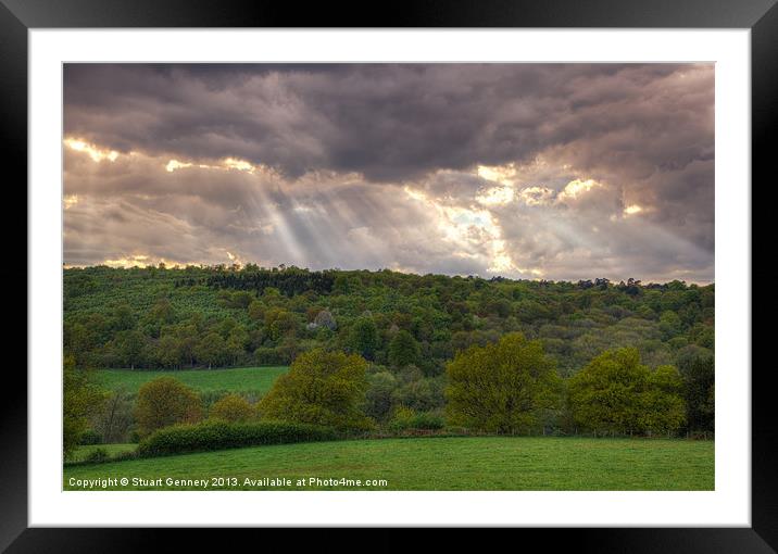 View from Ide Hill Framed Mounted Print by Stuart Gennery