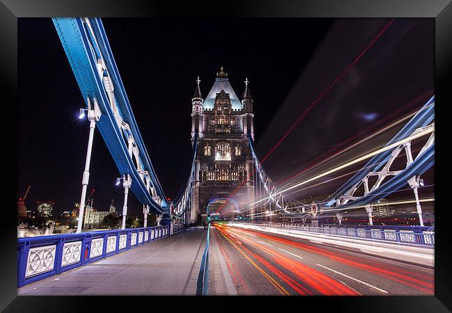 Light Trails Framed Print by Stuart Gennery