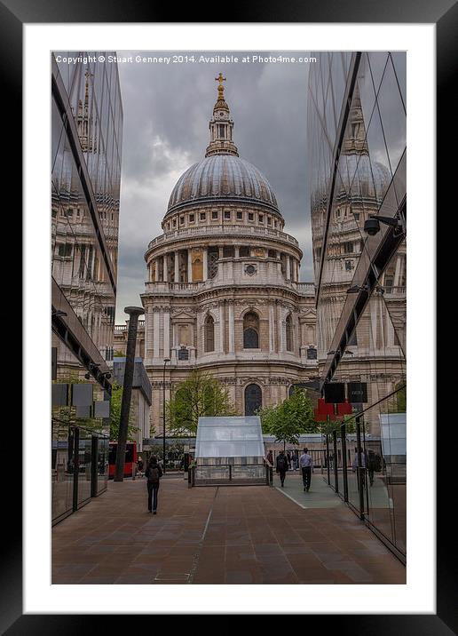 A view of St.Pauls Framed Mounted Print by Stuart Gennery