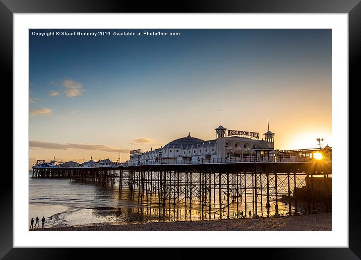  Brighton Pier  at sunset Framed Mounted Print by Stuart Gennery