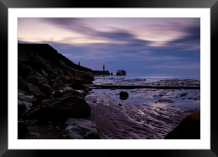 Whitby on the Horizon Framed Mounted Print by ian staves