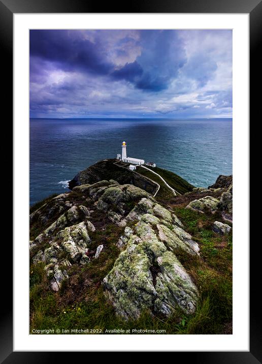 South Stack Lighthouse Framed Mounted Print by Ian Mitchell
