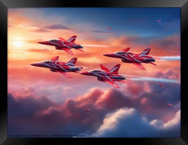 Red Arrows Framed Print by Ian Mitchell