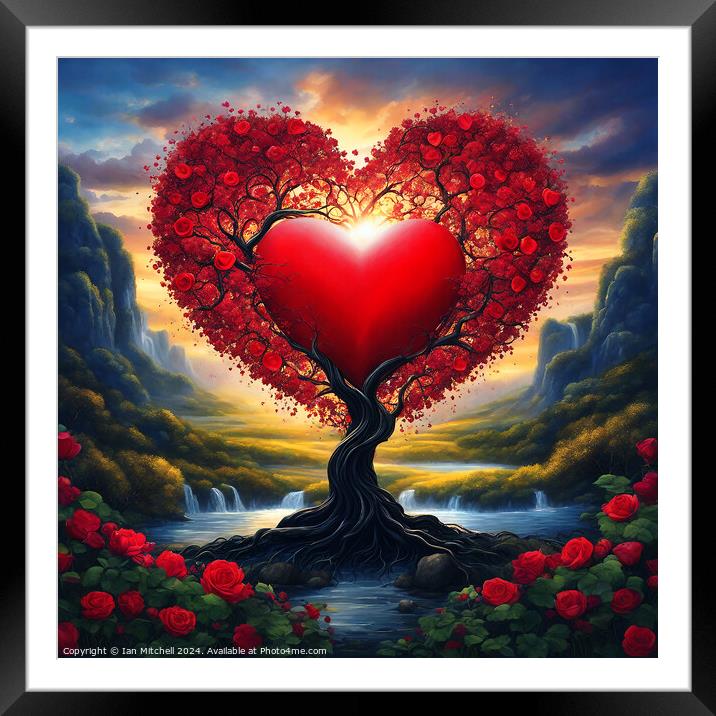 The Tree Of Love Framed Mounted Print by Ian Mitchell