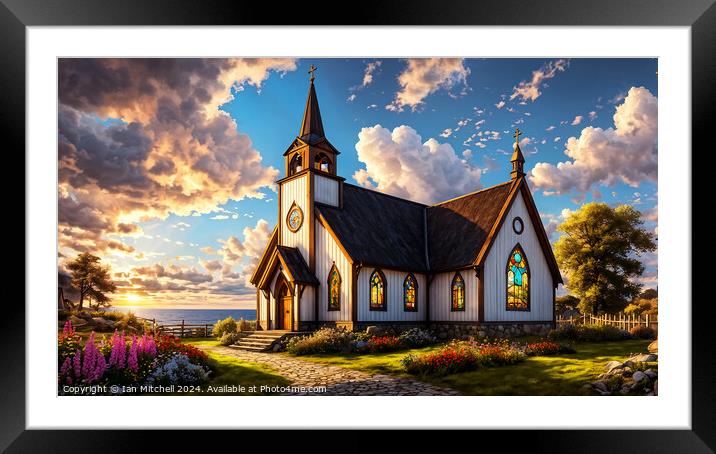 Church By The Sea Framed Mounted Print by Ian Mitchell